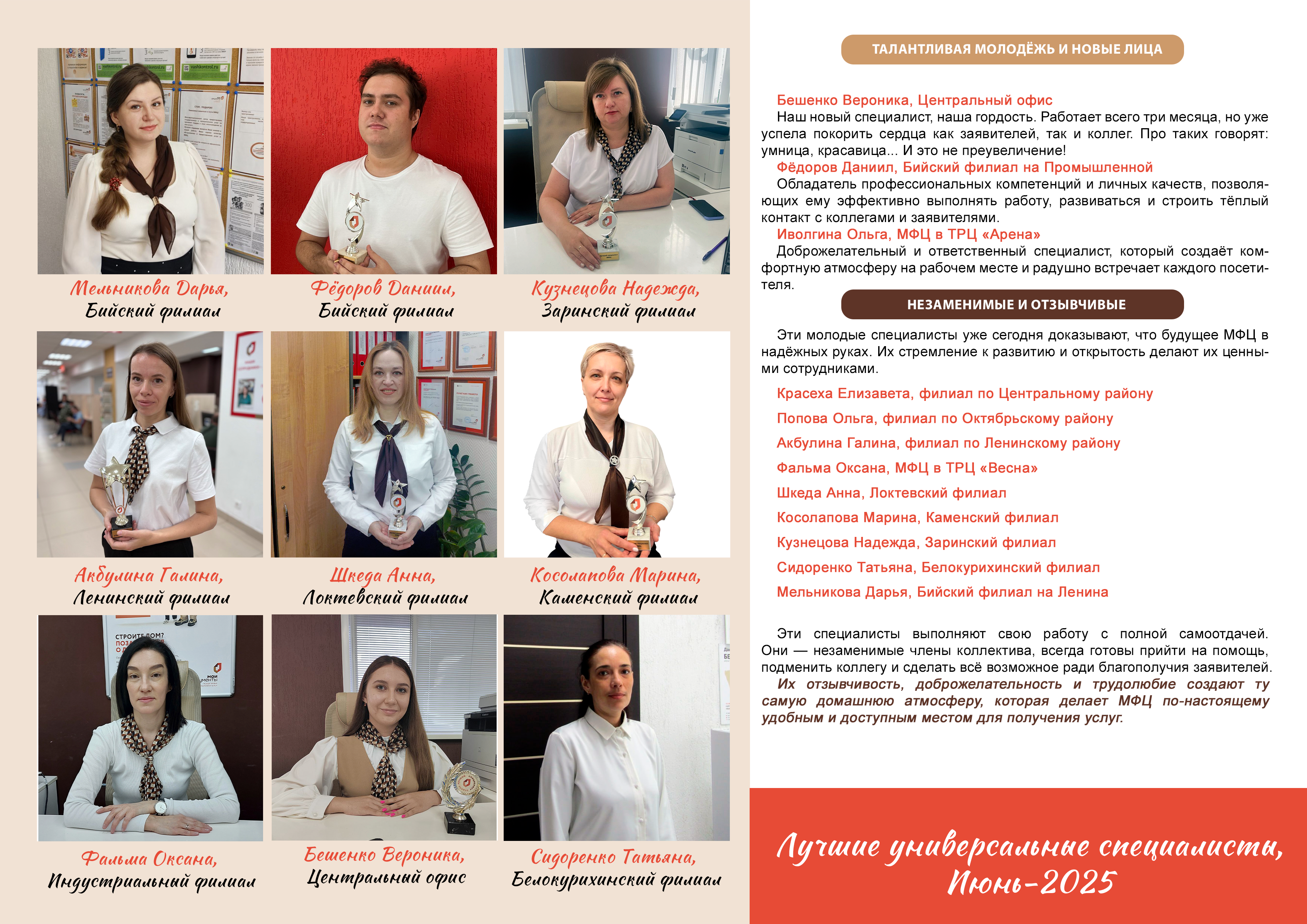 Лучшие специалисты июнь- II квартал 2025