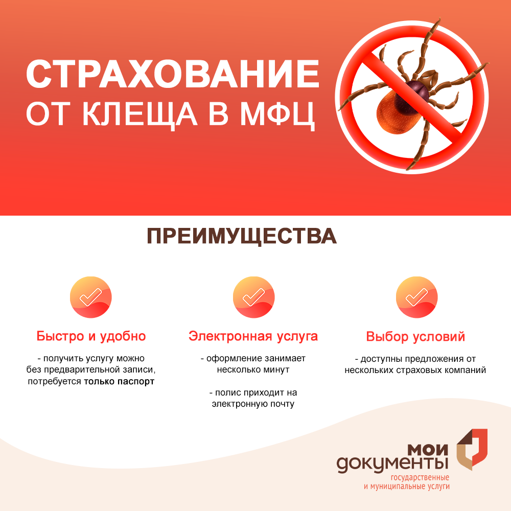 Страхование от клеща в МФЦ